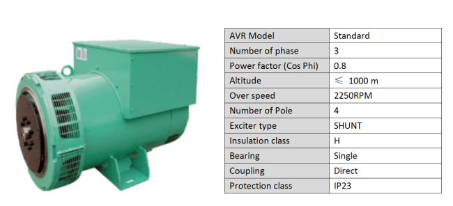 Synchronous brushless generator