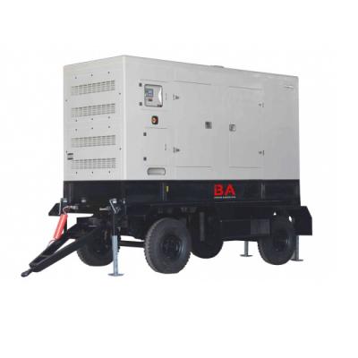 120kw to 520kw power generator sets with 4 wheels trailer